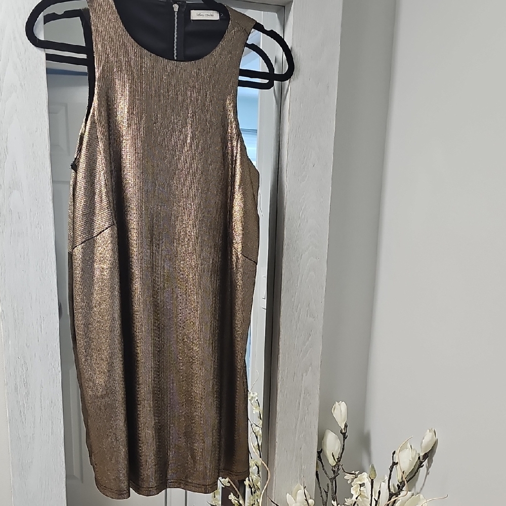 Elegant Metallic Sheath Dress